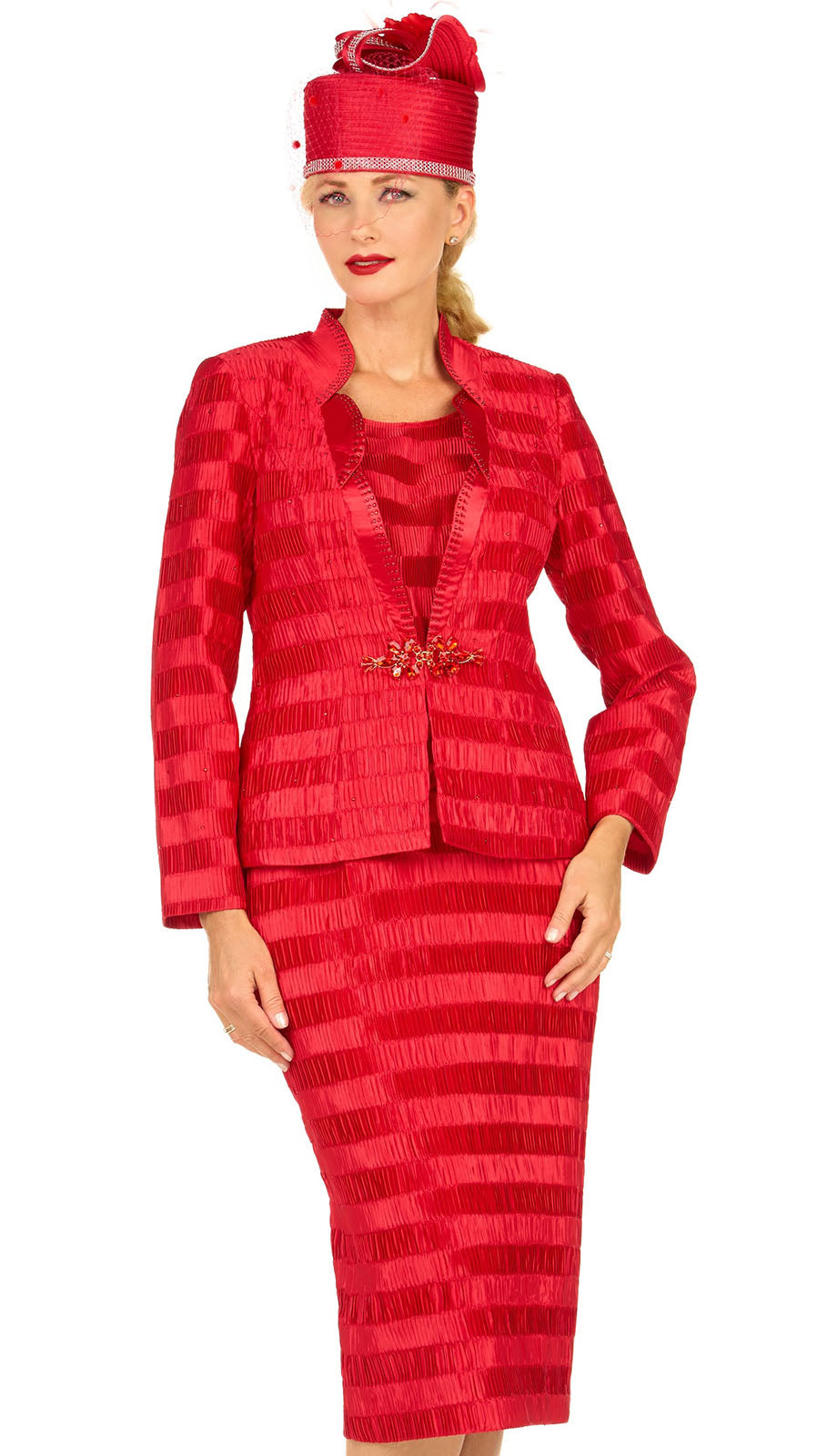 Giovanna G1318-RED-CO Church Suit