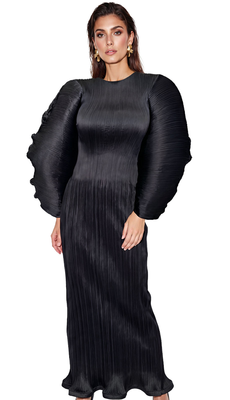 Luxe Moda LM528-BLK Church Dress
