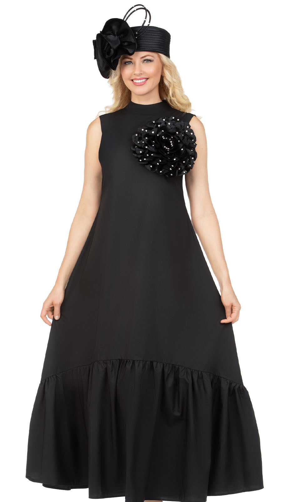 Giovanna D2457-BLK Church Dress