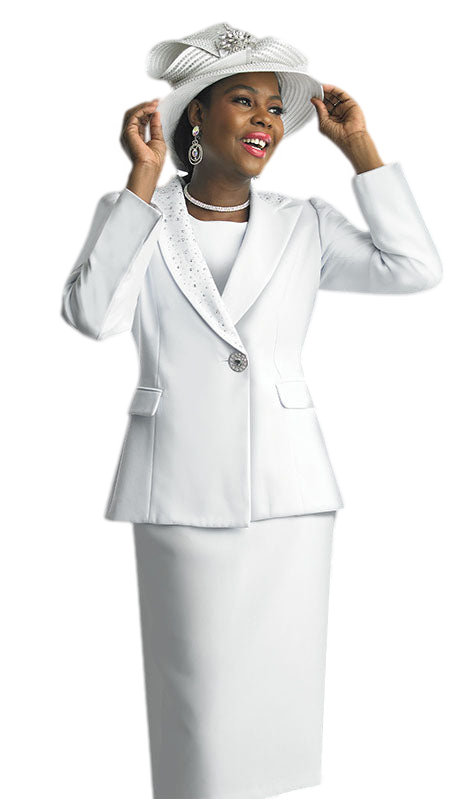 Lily And Taylor 4891-WHT Church Suit