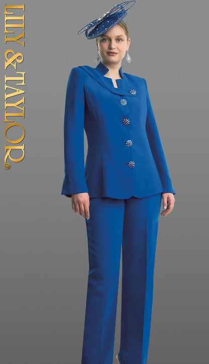 Lily And Taylor 4892-RYL Church Pant Suit