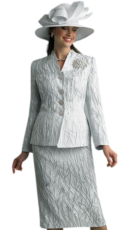 Lily And Taylor 4818-SLV Church Suit