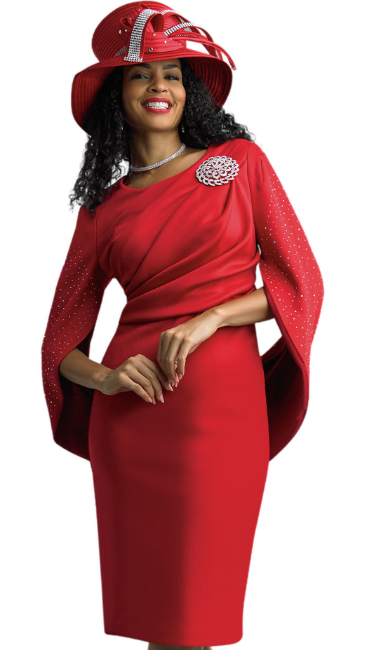 Womans Church Dress 3909-RED-QS Lily And Taylor