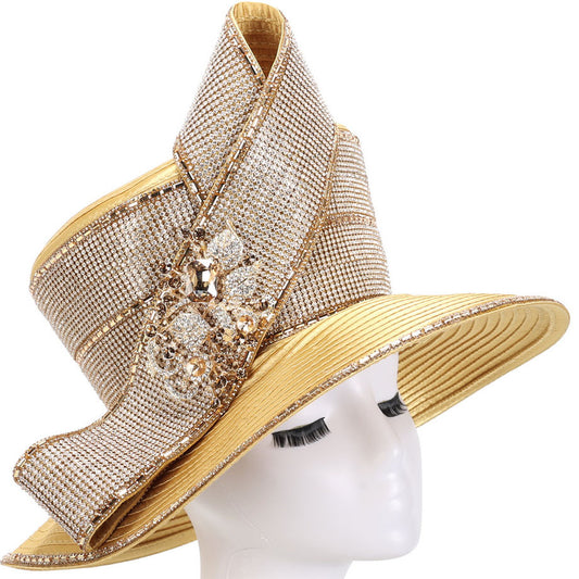 Giovanna HR22140-GLD-QS Church Hat