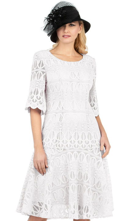 Giovanna D1541-WHT-H Church Hat