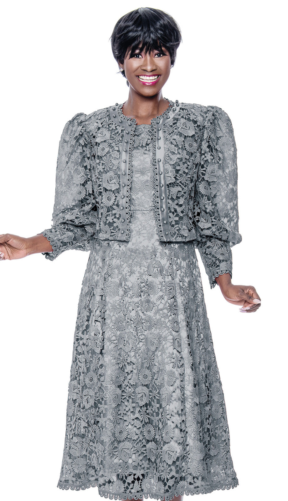 Terramina 7051-SLV Womens Church Dress