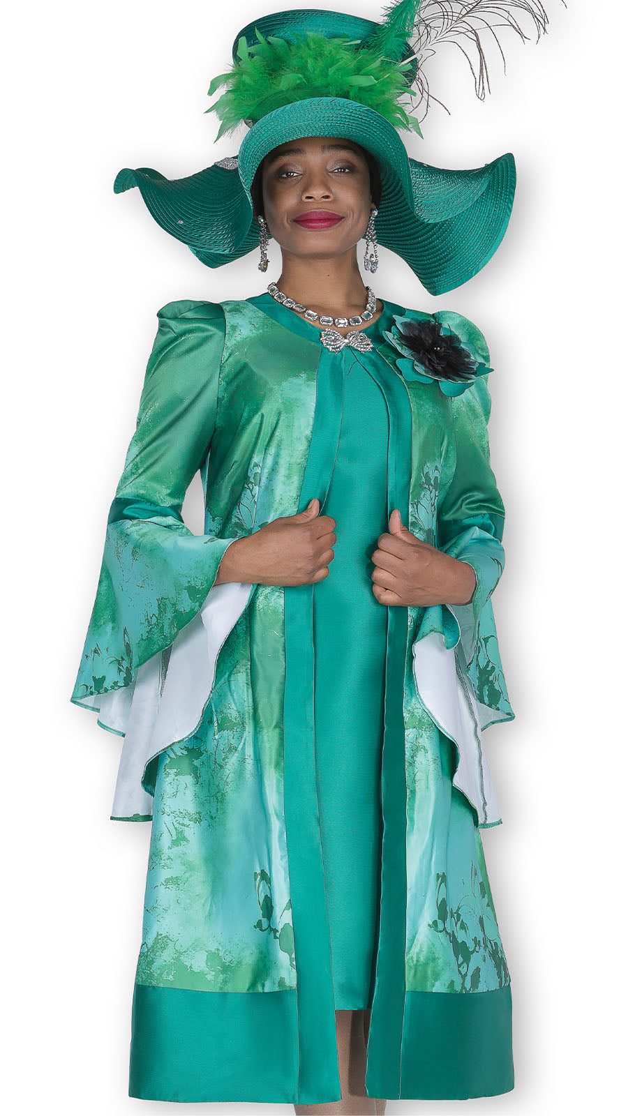 Elite Champagne 6166-GWB-H Church Dress-Hat