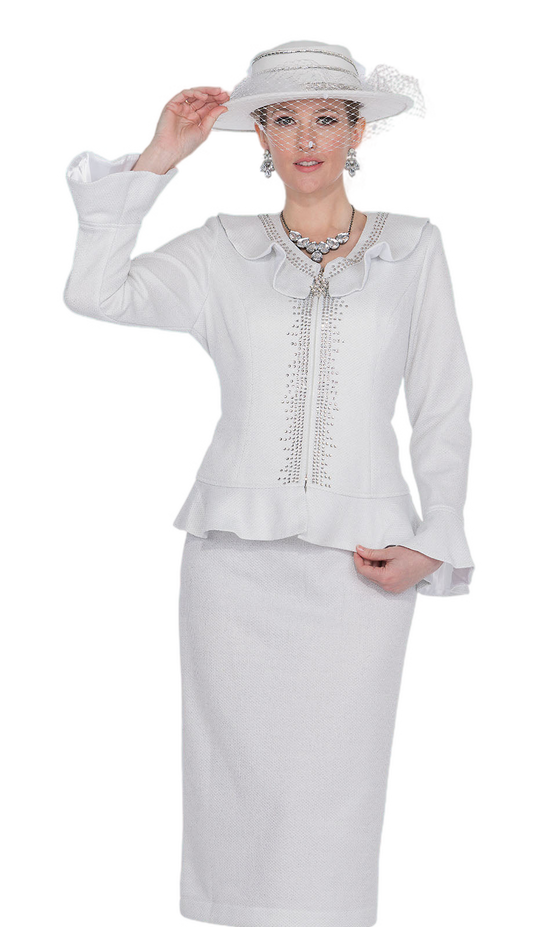 Elite Champagne 5960-WHT Church Suit