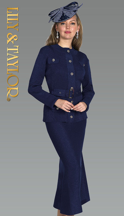 Lily And Taylor 922-SLV Church Suit