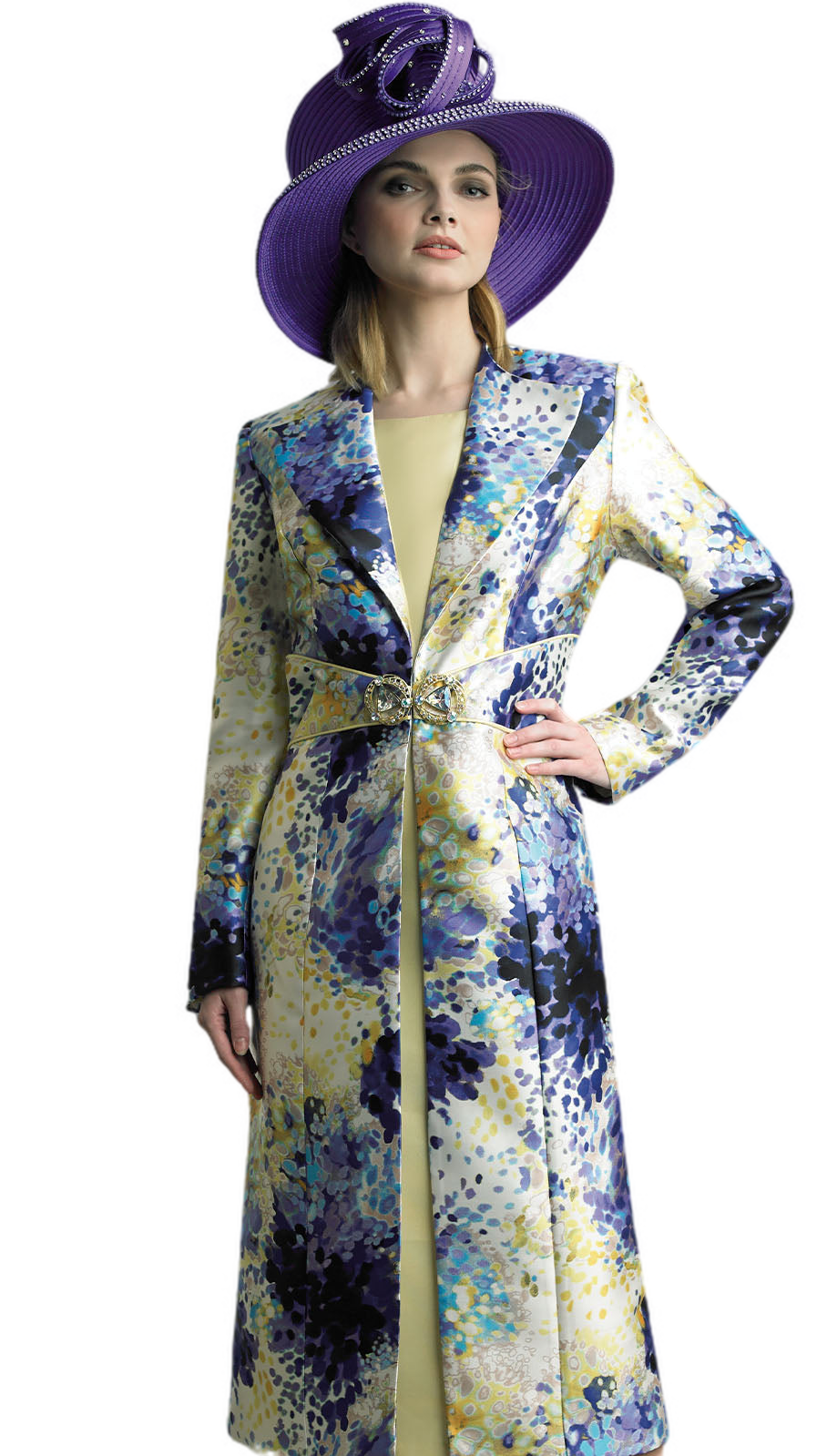 Lily and Taylor 4895-KIWI Jacket Dress-Hat