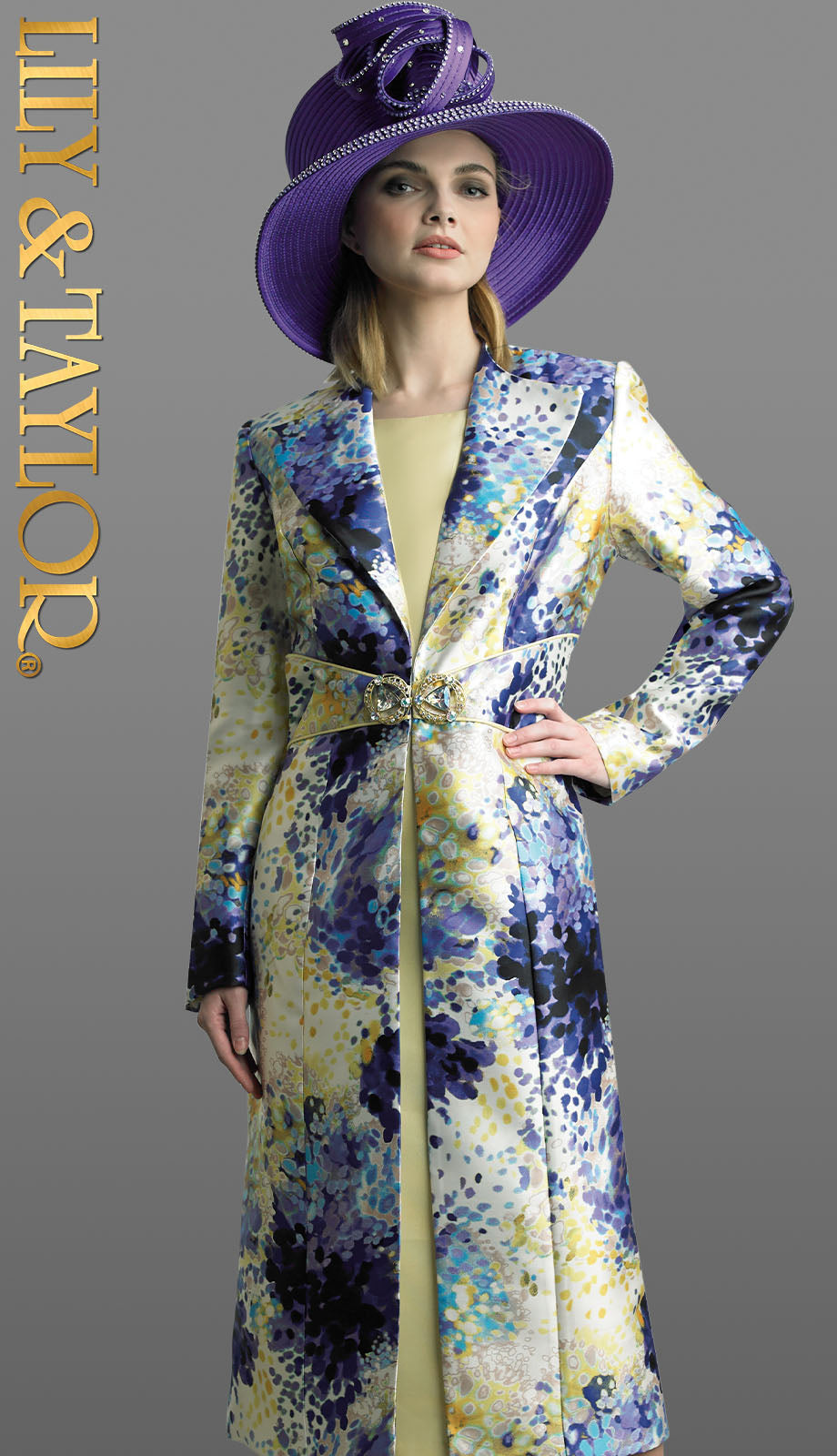 Lily And Taylor 4895-NAVY Church Dress