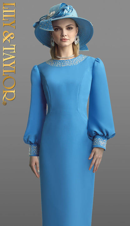 Lily and Taylor 4898-TUR-QS Church Dress