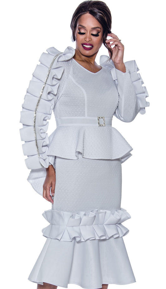 Stellar Looks SL1911-WHT-QS Unisex Church Suit