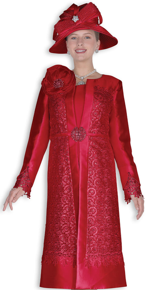 Elite Champagne 6359-RED-H Church Hat