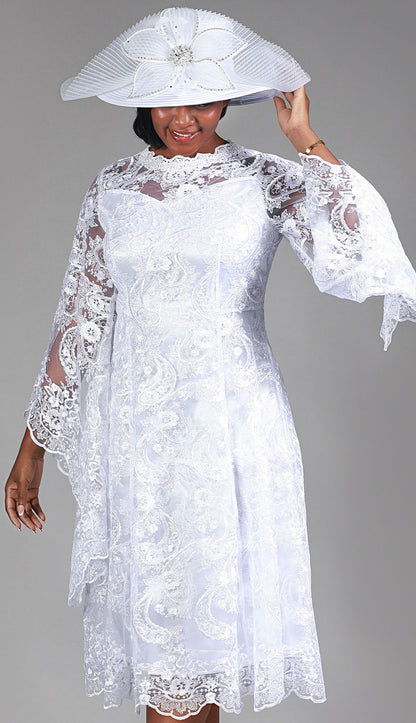 Giovanna D1684-WHT Church Dress