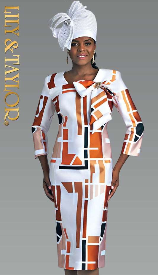 Lily And Taylor 4812-RUST-QS Church Suit