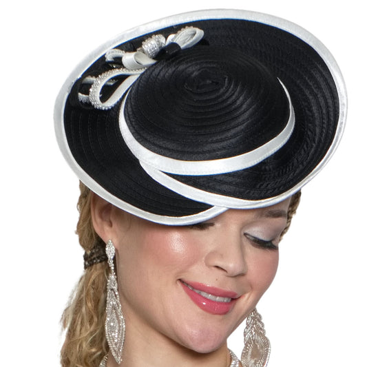 Lily And Taylor H163-BLK Church Hat