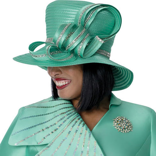 Dorinda Clark Cole 401812-GRN-H-IH Church Hat
