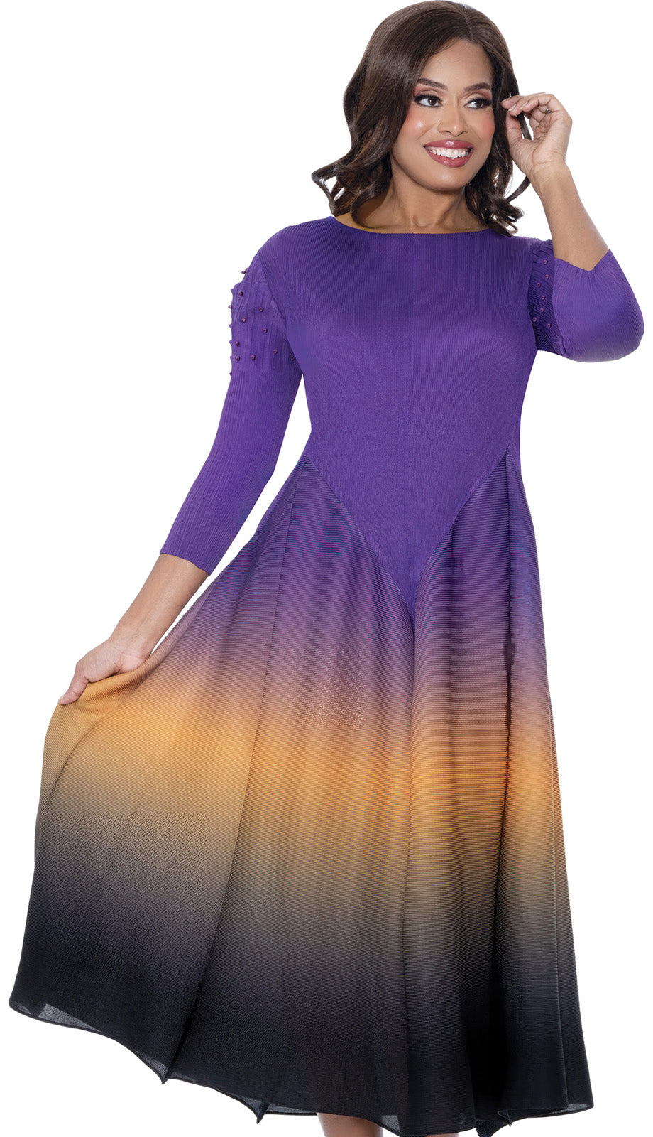 Divine Casuals DC1831-PUR Ladies Dress