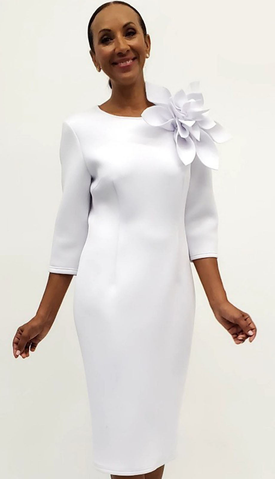 Serafina 6416-WHT First Church Dress