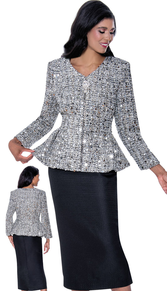 Dorinda Clark Cole 309332-SIL-CO Womens Church Suit
