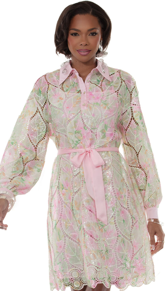 Love The Queen 17650-PNK Church Dress