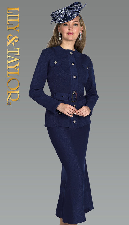 Lily And Taylor 922-NVY Church Suit