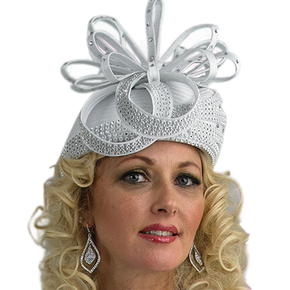 Lily And Taylor H277-WHT Church Hat