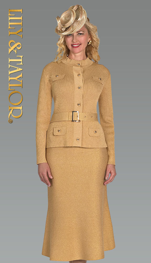 Lily And Taylor 922-SLV Church Suit