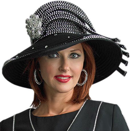 Lily And Taylor H278-BLK Church Hat