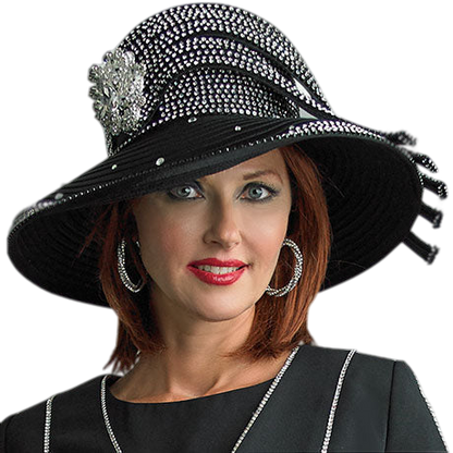 Lily And Taylor H278-BLK Church Hat