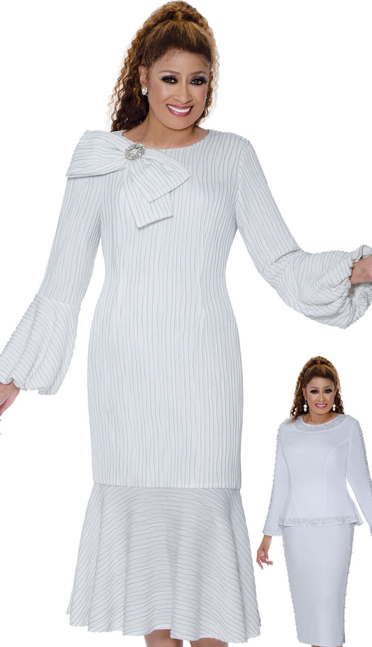 Dorinda Clark Cole 309612-WHT Ladies Church Dress