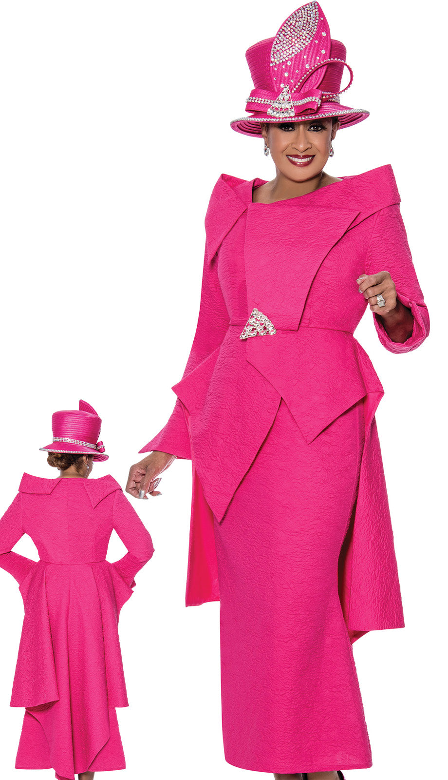 Dorinda Clark Cole 4212-PNK-QS Womens Church Suit