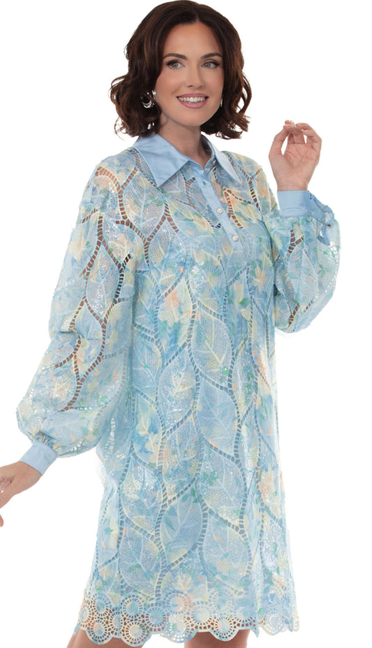 Love The Queen 17650-BLU Church Dress