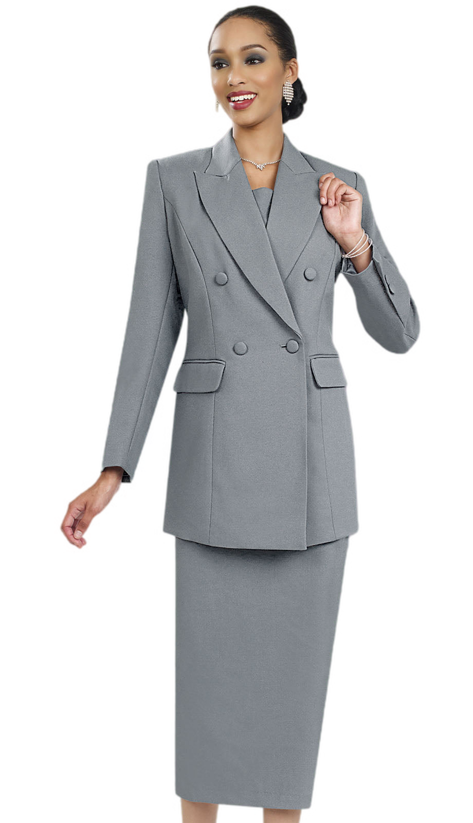 Ben Marc 2298-SIL Church Usher Suit