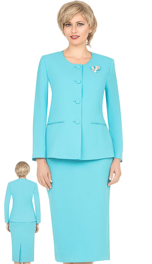 Giovanna S0745-TRQ-QS Church Suit