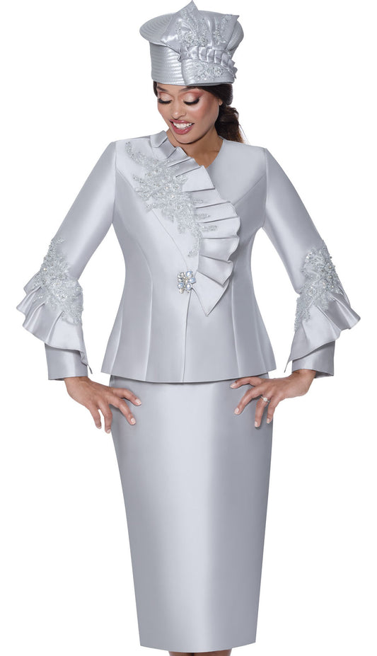 GMI G400862-SLV-H Church Suit-Hat