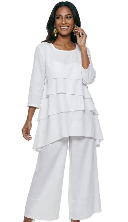 Lisa Rene 3391-WHT Pants Set