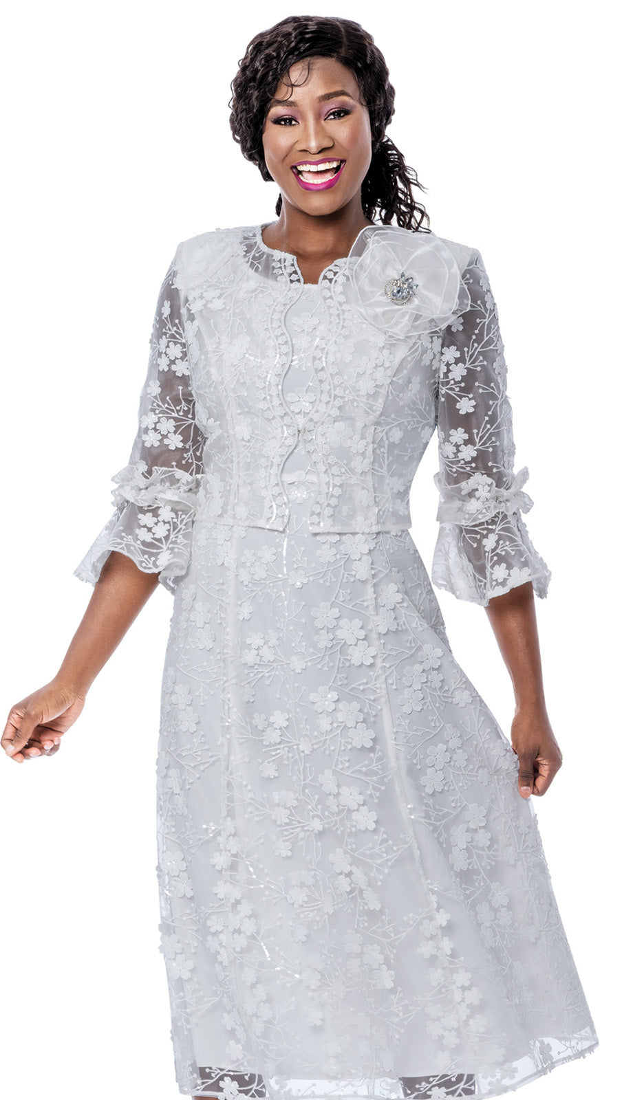 Terramina 7253-WHT-CO Church Dress