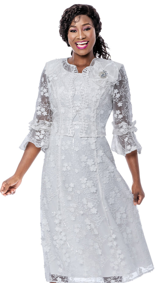 Terramina 7253-WHT-CO Church Dress