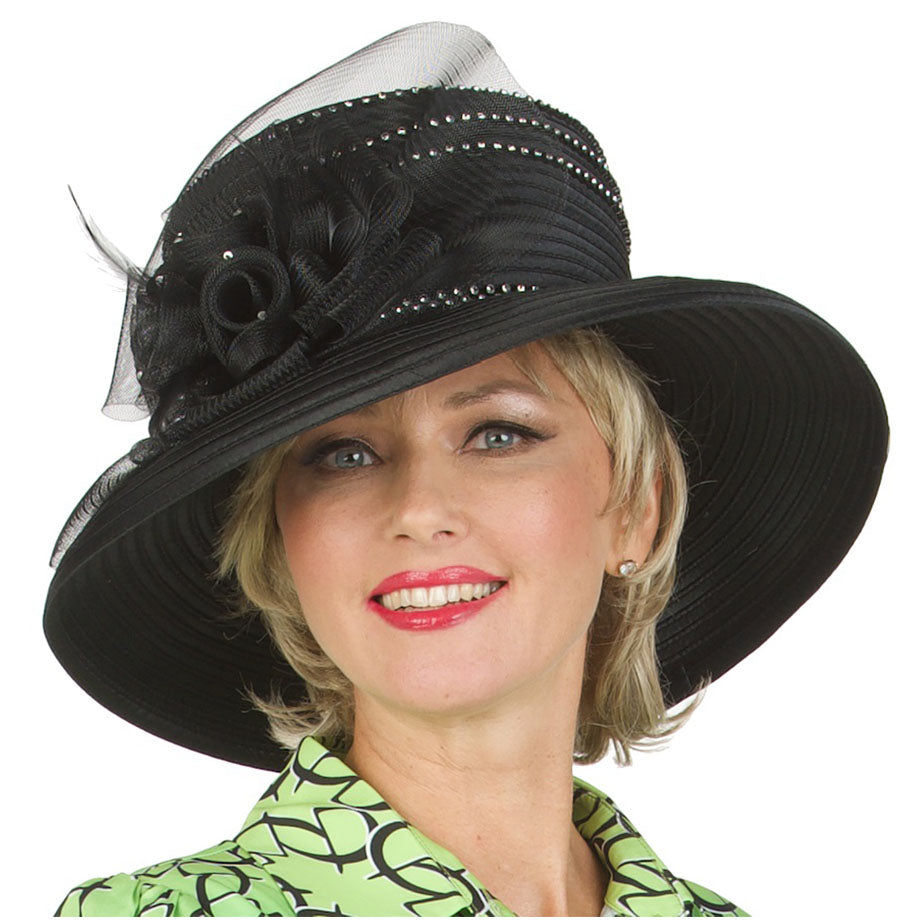 Giovanna HR22125-BLK-QS Church Hat