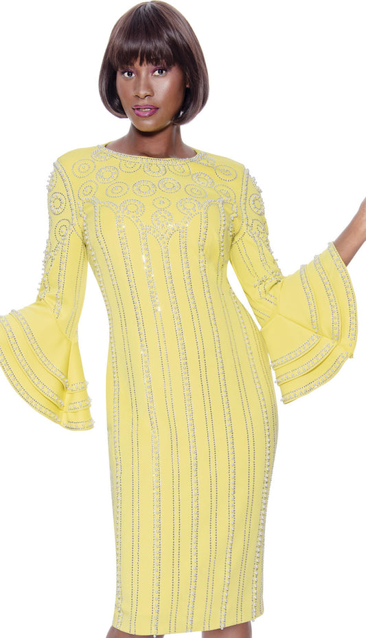 Terramina 7119-LEMON-QS Church Dress