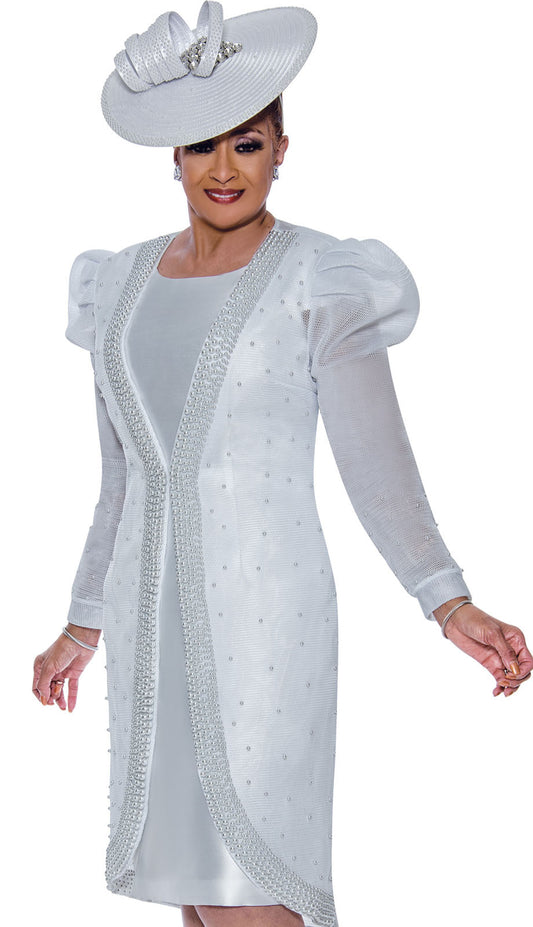 Dorinda Clark Cole 5362-WHT-QS Ladies Church Dress