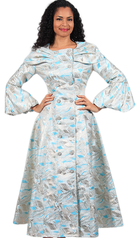 Diana Couture 8687-BLU Church Dress