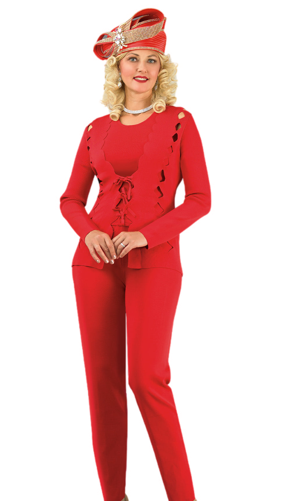 Lily And Taylor 818-RED Church Suit