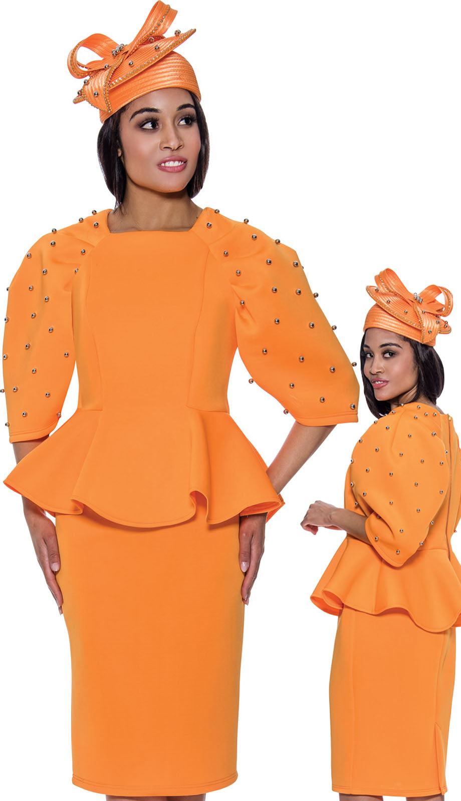 Stellar Looks SL1592-ORG-QS Church Suit