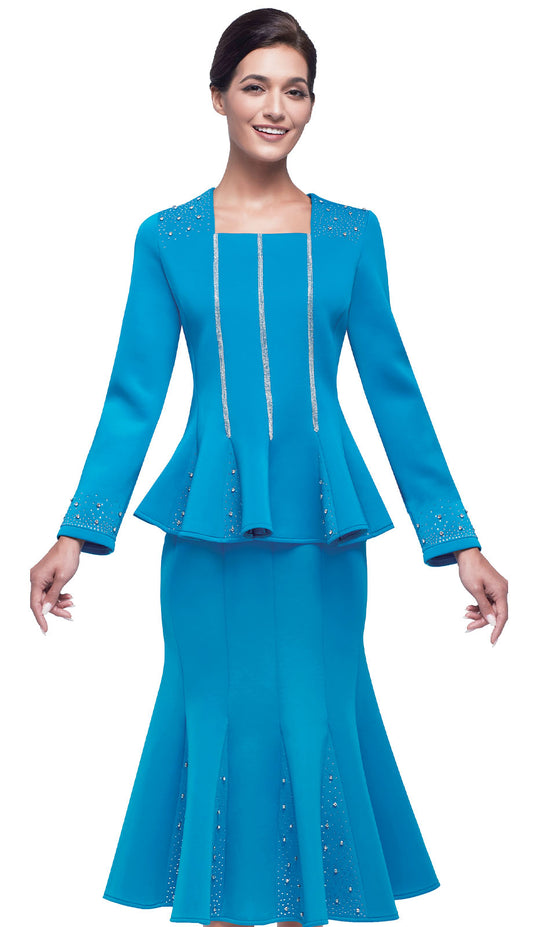Serafina 4389-TBL Womens Church Suit