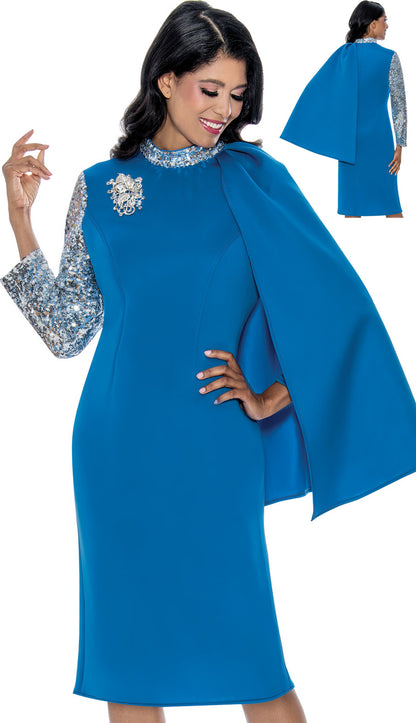 Stellar Looks SL600261-BLU-QS Designer Church Suit