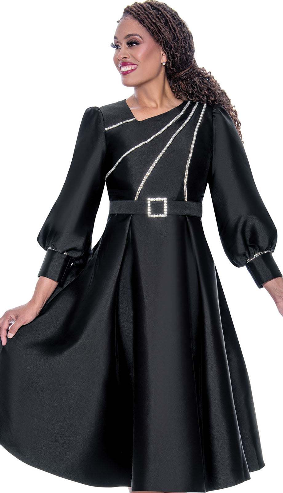 Nubiano 100081-BLK Church Dress