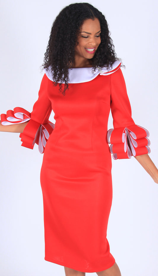 Diana Couture 8307-RE-CO Church Dress